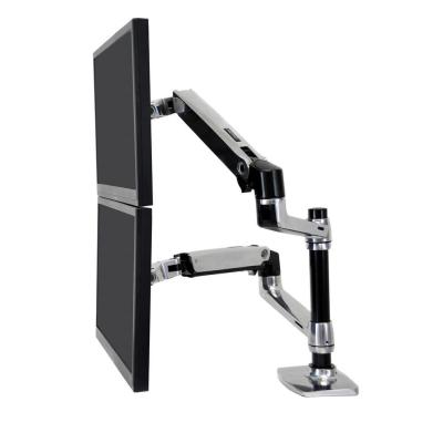 Ergotron LX Series Dual Stacking Arm 61 cm (24") Silber Tisch Bank