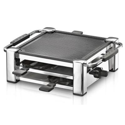 ▷ Rommelsbacher RCC 1000 raclette grill 4 person(s) 1000 W Black, Chrome