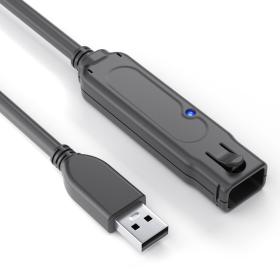 ▷ Lindy 43156 câble USB 10 m USB 3.2 Gen 1 (3.1 Gen 1) USB A Noir
