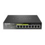 D-Link DGS-1008P Netzwerk-Switch Unmanaged Gigabit Ethernet (10 100 1000) Power over Ethernet (PoE) Schwarz