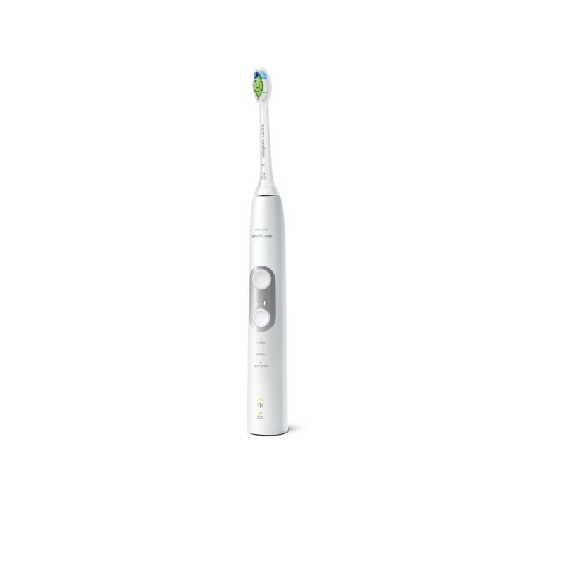 ▷ Philips Sonicare HX6877/34 spazzolino elettrico Adulto Spazzolino  elettrico sonico Argento, Bianco