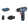 Bosch GSR 12V-15 FC Flex Professional 1300 RPM Keyless 600 g Black, Blue