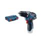 Bosch GSR 12V-35 1750 RPM Ohne Schlüssel 750 g Schwarz, Türkis