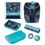 Herlitz SoftLight Plus Bloomy Birds set di zaini per la scuola Ragazza Poliestere Blu marino, Turchese