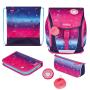 Herlitz FiloLight Plus Pink Stars Schulranzen-Set Mädchen Polyester Blau, Pink