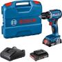 Bosch GSR 18V-45 1900 Giri min 900 g Nero, Blu, Rosso