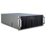 Inter-Tech 4U-4416L Rack Schwarz, Silber