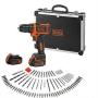 Black & Decker BDCDD12BAFC drill Black, Orange