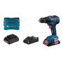 Bosch GSR 18V-55 Professional - Bohrer Schrauber - schnurlos 1800 RPM Black, Blue