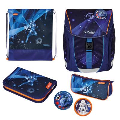 Herlitz FiloLight Plus Galaxy Game Ensemble de cartables Garçon Polyester Bleu, Orange