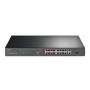 TP-Link 16-Port 10 100 Mbps + 2-Port Gigabit Rackmount Switch mit 16-Port PoE+