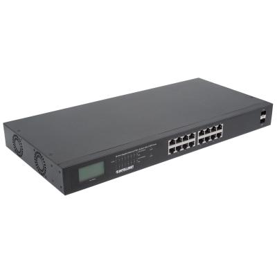 ▷ Intellinet 16-Port Gigabit Ethernet PoE+ Switch with 2 SFP Ports, LCD  Display, IEEE 802.3at/af Power over Ethernet (PoE+/PoE)