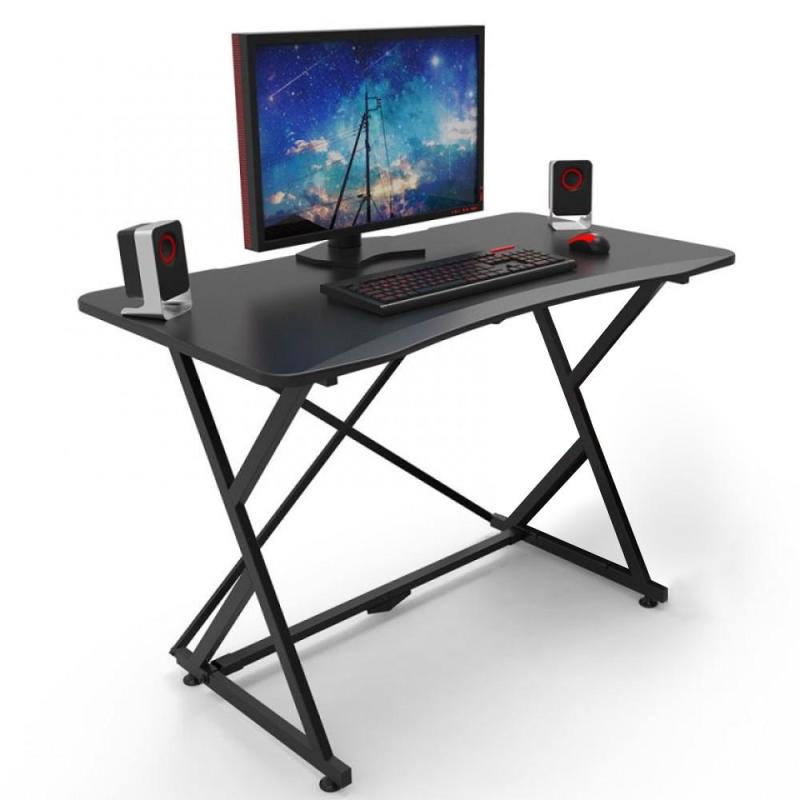 ▷ Techly Scrivania Gaming per PC con Bordo Ergonomico Nero