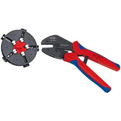 Knipex 97 33 02 Kabel-Crimper Crimpwerkzeug Blau, Rot