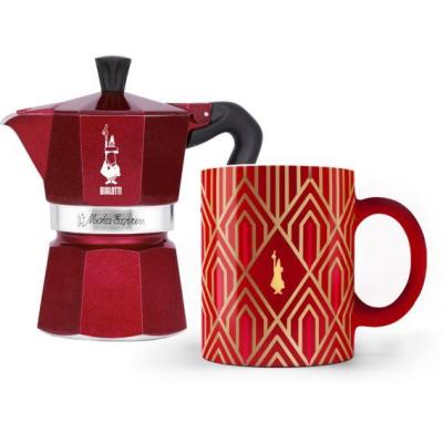 Bialetti Déco Glamor Moka Express Cafetera italiana Rojo