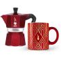 Bialetti Déco Glamor Moka Express Cafetera italiana Rojo