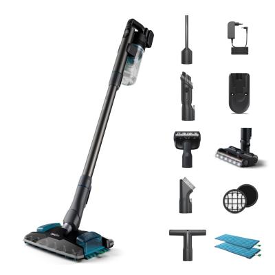 Philips 8000 series XC8055 01 stick vacuum electric broom Battery Dry&wet Cyclonic Bagless 0.6 L Aqua colour, Black