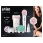 Braun Silk-épil 9 81683682 epilatore 40 pinzette Bianco, Rosa