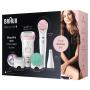 Braun Silk-épil 9 81683682 epilatore 40 pinzette Bianco, Rosa