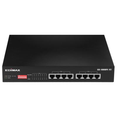 Edimax GS-1008PL V2 commutateur réseau Géré L2 Gigabit Ethernet (10 100 1000) Connexion Ethernet, supportant l'alimentation via