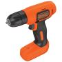 Black & Decker BDCD8-QW drill Keyless Black, Orange