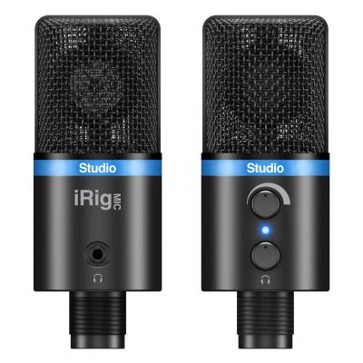 IK Multimedia IP-IRIG-MICSTDBLA-IN micrófono Negro, Azul Micrófono de estudio