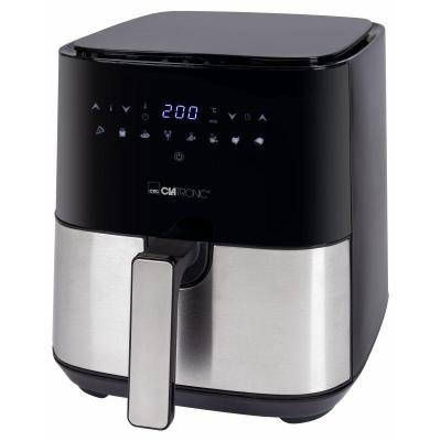 Clatronic FR 3782 H Unique 5 L Autonome 1450 W Friteuse d’air chaud Noir, Acier inoxydable