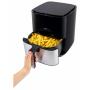 Clatronic FR 3782 H Single 5 L Stand-alone 1450 W Hot air fryer Black, Stainless steel