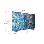 Samsung Q60D TV QLED 4K 75” QE75Q60DAUXZT Smart TV Wi-Fi Titan Gray 2024, Quantum Processor Lite 4K, 4K Upscaling, AirSlim