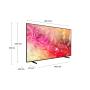 Samsung TV Crystal UHD 4K 50” UE50DU7170UXZT Smart TV Wi-Fi Black 2024, Processore Crystal 4K, 4K Upscaling, Slim Look Design,