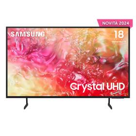 Samsung TV Crystal UHD 4K 55” UE55DU7170UXZT Smart TV Wi-Fi Black 2024, Processore Crystal 4K, 4K Upscaling, Slim Look Design,