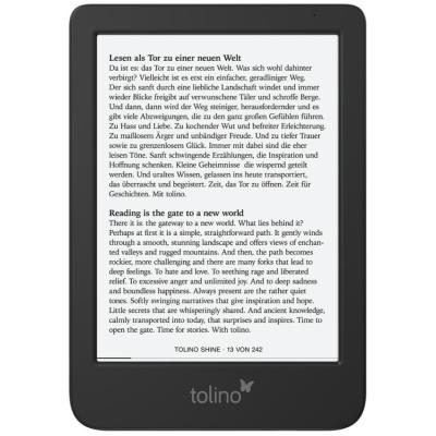 Tolino shine 5 eBook-Reader Touchscreen 16 GB WLAN Schwarz