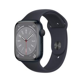 Apple Watch Series 8 OLED 45 mm Digital 396 x 484 Pixeles Pantalla táctil Negro Wifi GPS (satélite)