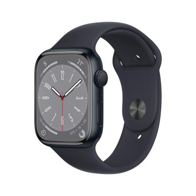 Apple Watch Series 8 OLED 45 mm Digital 396 x 484 pixels Touchscreen Black Wi-Fi GPS (satellite)