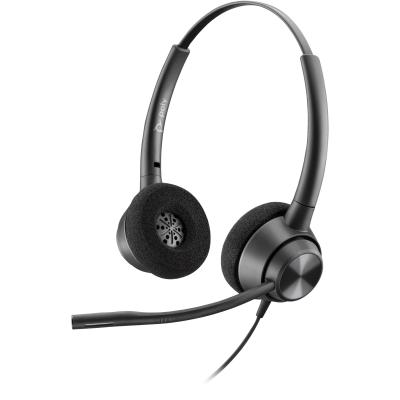 POLY EncorePro 320 Binaurales Headset mit Quick Disconnect TAA