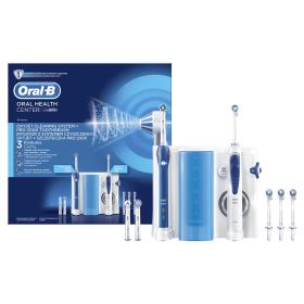 Oral-B PRO 2000 + Oxyjet Erwachsener Rotierende-vibrierende Zahnbürste Blau, Weiß