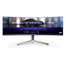 AOC Porsche PD49 LED display 124,5 cm (49") 5120 x 1440 Pixel DQHD QDOLED Schwarz