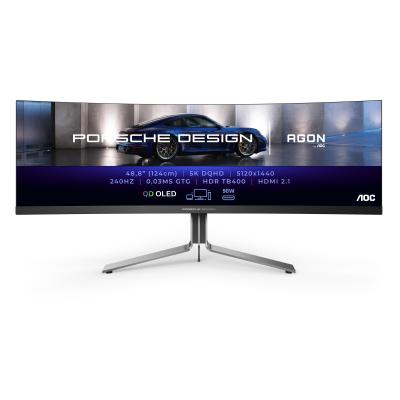 AOC Porsche PD49 LED display 124,5 cm (49") 5120 x 1440 Pixeles DQHD QDOLED Negro