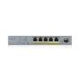 Zyxel GS1350-6HP-EU0101F Netzwerk-Switch Managed L2 Gigabit Ethernet (10 100 1000) Power over Ethernet (PoE) Grau