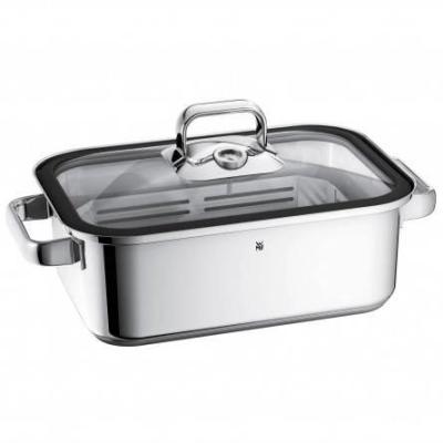 WMF 1741026040 casserole 3,5 L Verre, Silicone, Acier inoxydable