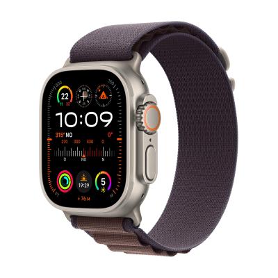 Apple Watch Ultra 2 GPS + Cellular, 49mm Titanium Case with Indigo Alpine Loop - Medium