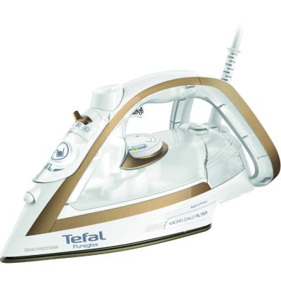 Tefal Puregliss FV8042 Fer à repasser à sec ou à vapeur Durilium AirGlide Autoclean soleplate 3000 W Bronze, Blanc