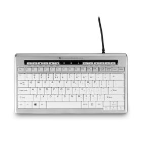 BakkerElkhuizen S-board 840 teclado Oficina USB QWERTY Inglés de EE. UU. Gris claro, Blanco