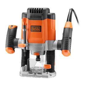 Black & Decker KW1200E-QS fresadora y desbastadora Negro, Naranja 28000 RPM 1200 W