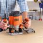 Black & Decker KW1200E-QS fresa verticale e tagliabordi Nero, Arancione 28000 Giri min 1200 W