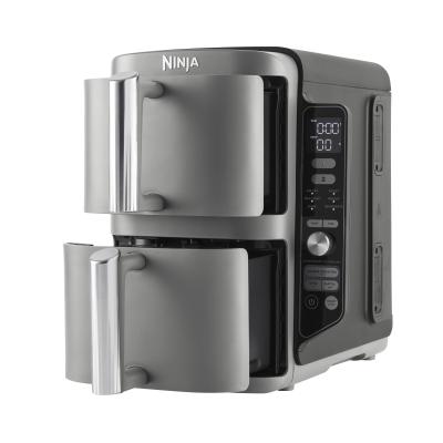 Ninja SL400EU friteuse Double 9,5 L 2470 W Friteuse d’air chaud Noir, Gris