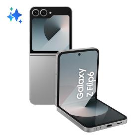 Samsung Galaxy Z Flip6 Smartphone AI, 256GB, RAM 12GB, Display 3,4" SAMOLED 6,7" Dynamic AMOLED 2X, Silver Shadow