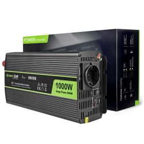 Green Cell INV09 power adapter inverter Auto 1000 W Black