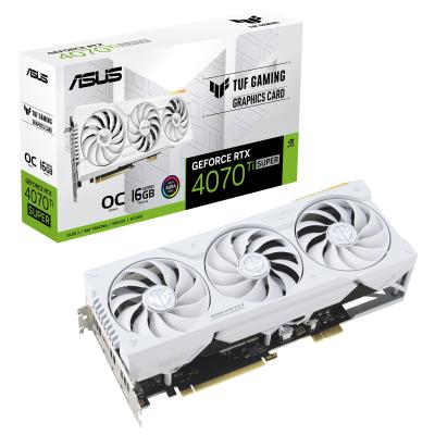 ASUS TUF Gaming TUF-RTX4070TIS-O16G-BTF-WHITE NVIDIA GeForce RTX 4070 Ti SUPER 16 Go GDDR6X