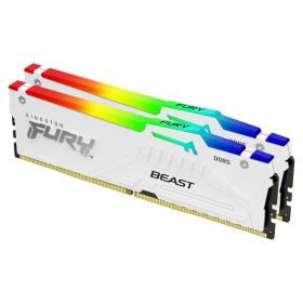 Kingston Technology FURY Beast 32GB 5200MT s DDR5 CL36 DIMM (Kit of 2) White RGB EXPO
